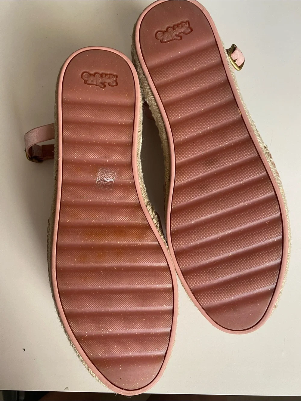 NWOT Coach Tea Rose Suede Espadrilles Size 8